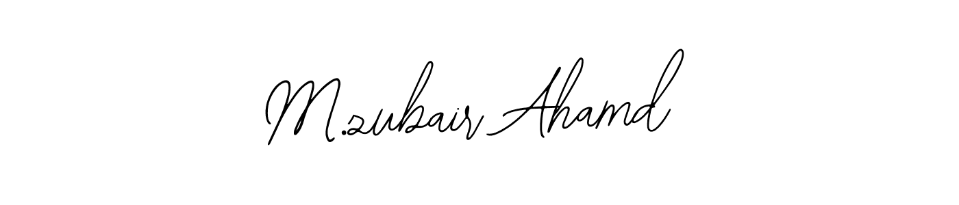 Use a signature maker to create a handwritten signature online. With this signature software, you can design (Bearetta-2O07w) your own signature for name M.zubair Ahamd. M.zubair Ahamd signature style 12 images and pictures png