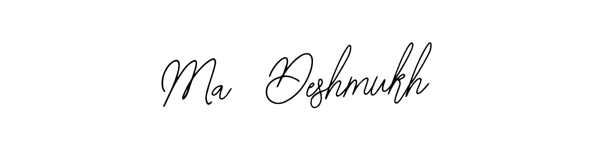 Bearetta-2O07w is a professional signature style that is perfect for those who want to add a touch of class to their signature. It is also a great choice for those who want to make their signature more unique. Get Ma  Deshmukh name to fancy signature for free. Ma  Deshmukh signature style 12 images and pictures png