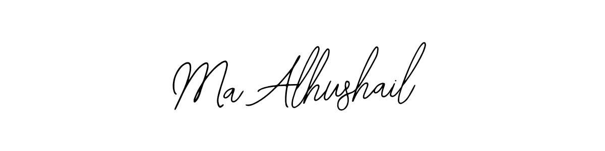 Design your own signature with our free online signature maker. With this signature software, you can create a handwritten (Bearetta-2O07w) signature for name Ma Alhushail. Ma Alhushail signature style 12 images and pictures png