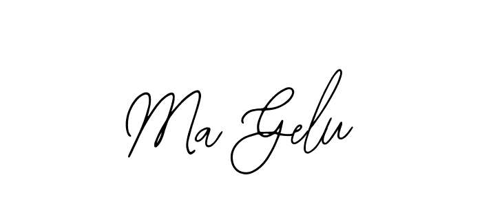 Bearetta-2O07w is a professional signature style that is perfect for those who want to add a touch of class to their signature. It is also a great choice for those who want to make their signature more unique. Get Ma Gelu name to fancy signature for free. Ma Gelu signature style 12 images and pictures png