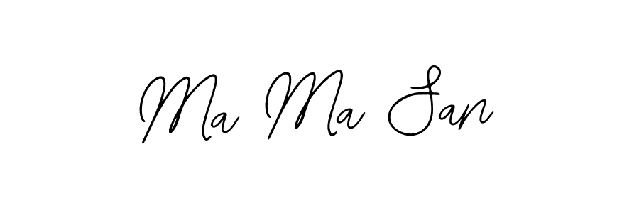 Similarly Bearetta-2O07w is the best handwritten signature design. Signature creator online .You can use it as an online autograph creator for name Ma Ma San. Ma Ma San signature style 12 images and pictures png