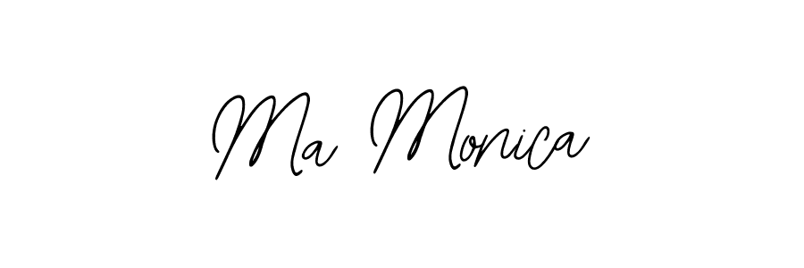How to make Ma Monica name signature. Use Bearetta-2O07w style for creating short signs online. This is the latest handwritten sign. Ma Monica signature style 12 images and pictures png