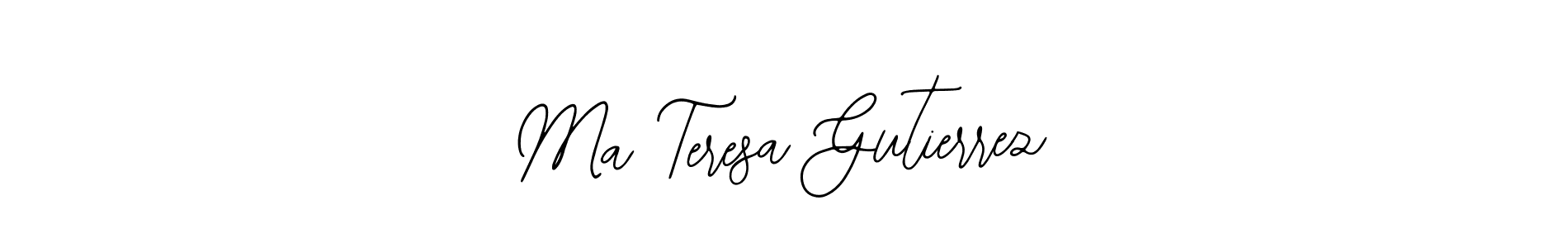 How to make Ma Teresa Gutierrez name signature. Use Bearetta-2O07w style for creating short signs online. This is the latest handwritten sign. Ma Teresa Gutierrez signature style 12 images and pictures png
