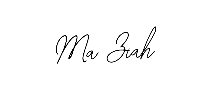 How to make Ma Ziah name signature. Use Bearetta-2O07w style for creating short signs online. This is the latest handwritten sign. Ma Ziah signature style 12 images and pictures png