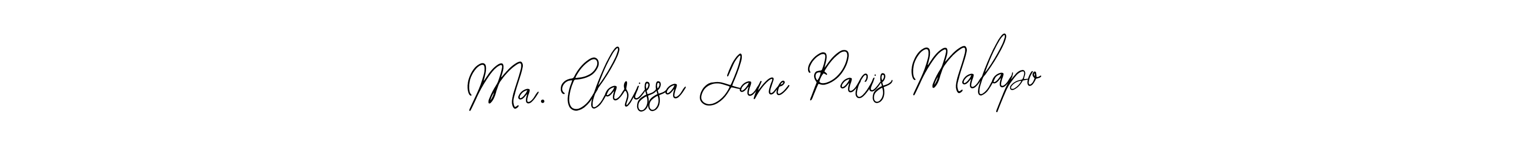 How to make Ma. Clarissa Jane Pacis Malapo name signature. Use Bearetta-2O07w style for creating short signs online. This is the latest handwritten sign. Ma. Clarissa Jane Pacis Malapo signature style 12 images and pictures png