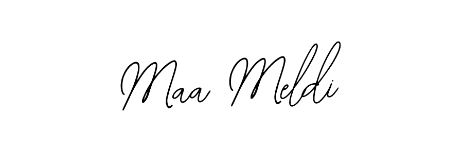 You should practise on your own different ways (Bearetta-2O07w) to write your name (Maa Meldi) in signature. don't let someone else do it for you. Maa Meldi signature style 12 images and pictures png