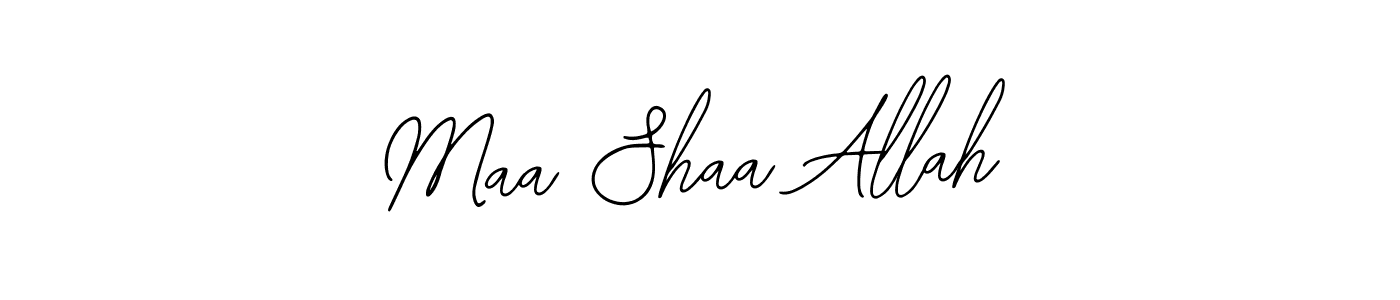 Design your own signature with our free online signature maker. With this signature software, you can create a handwritten (Bearetta-2O07w) signature for name Maa Shaa Allah. Maa Shaa Allah signature style 12 images and pictures png