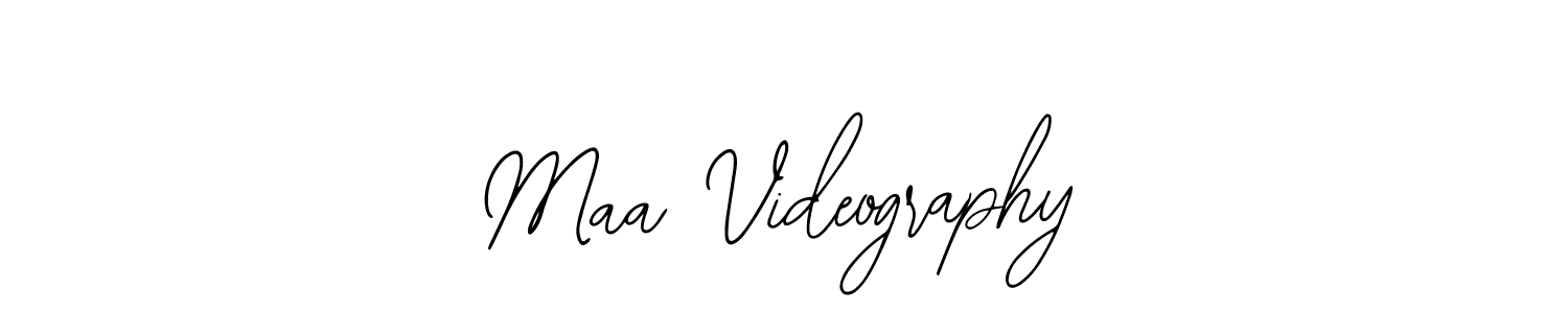 How to make Maa Videography name signature. Use Bearetta-2O07w style for creating short signs online. This is the latest handwritten sign. Maa Videography signature style 12 images and pictures png