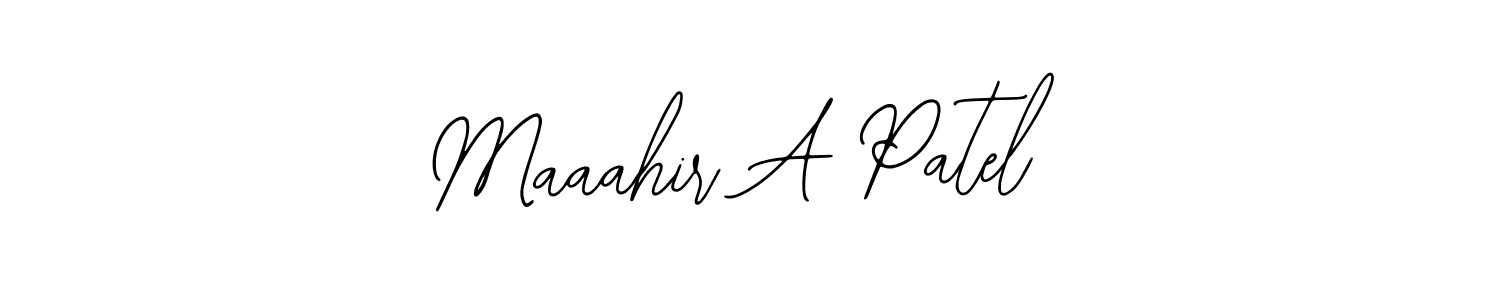 This is the best signature style for the Maaahir A Patel name. Also you like these signature font (Bearetta-2O07w). Mix name signature. Maaahir A Patel signature style 12 images and pictures png