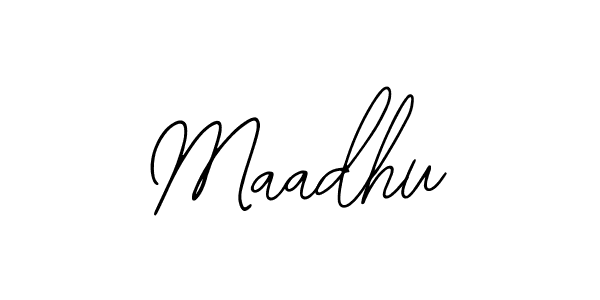 How to make Maadhu name signature. Use Bearetta-2O07w style for creating short signs online. This is the latest handwritten sign. Maadhu signature style 12 images and pictures png