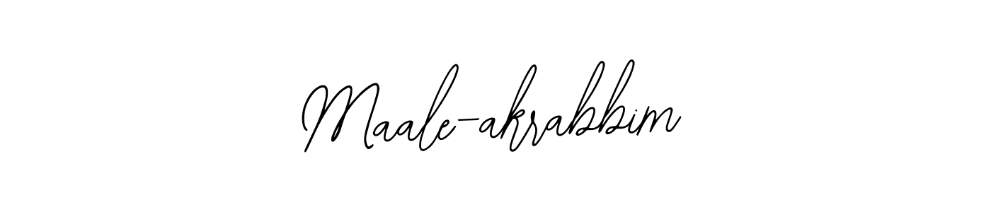 How to make Maale-akrabbim name signature. Use Bearetta-2O07w style for creating short signs online. This is the latest handwritten sign. Maale-akrabbim signature style 12 images and pictures png