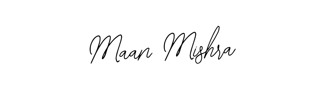 How to make Maan Mishra name signature. Use Bearetta-2O07w style for creating short signs online. This is the latest handwritten sign. Maan Mishra signature style 12 images and pictures png