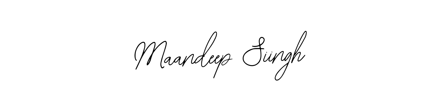 Use a signature maker to create a handwritten signature online. With this signature software, you can design (Bearetta-2O07w) your own signature for name Maandeep Siingh. Maandeep Siingh signature style 12 images and pictures png