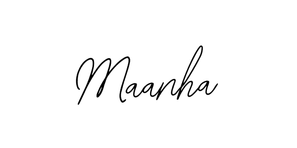 Use a signature maker to create a handwritten signature online. With this signature software, you can design (Bearetta-2O07w) your own signature for name Maanha. Maanha signature style 12 images and pictures png