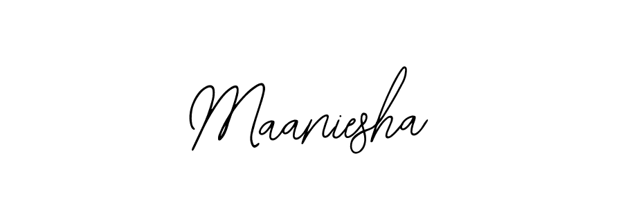 How to make Maaniesha signature? Bearetta-2O07w is a professional autograph style. Create handwritten signature for Maaniesha name. Maaniesha signature style 12 images and pictures png