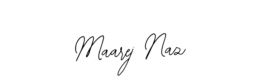 How to make Maarej Naz name signature. Use Bearetta-2O07w style for creating short signs online. This is the latest handwritten sign. Maarej Naz signature style 12 images and pictures png