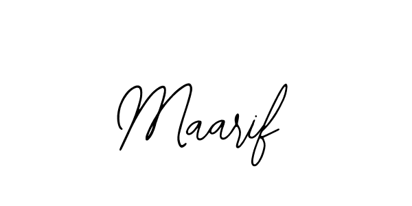 You should practise on your own different ways (Bearetta-2O07w) to write your name (Maarif) in signature. don't let someone else do it for you. Maarif signature style 12 images and pictures png