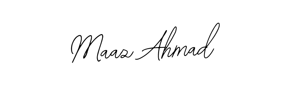 The best way (Bearetta-2O07w) to make a short signature is to pick only two or three words in your name. The name Maaz Ahmad include a total of six letters. For converting this name. Maaz Ahmad signature style 12 images and pictures png