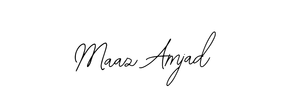 How to make Maaz Amjad name signature. Use Bearetta-2O07w style for creating short signs online. This is the latest handwritten sign. Maaz Amjad signature style 12 images and pictures png