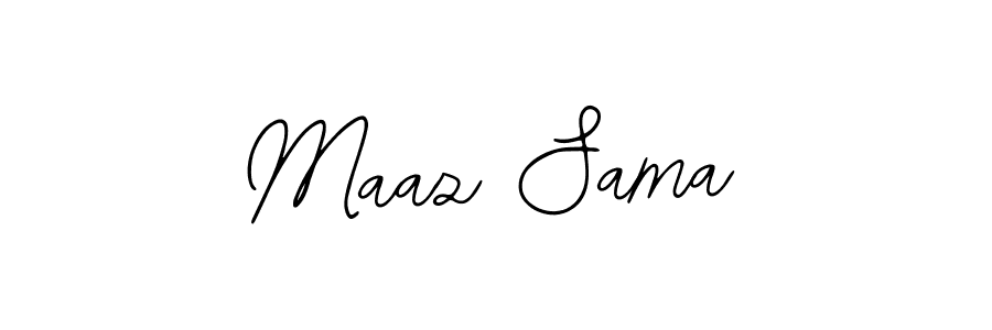Use a signature maker to create a handwritten signature online. With this signature software, you can design (Bearetta-2O07w) your own signature for name Maaz Sama. Maaz Sama signature style 12 images and pictures png