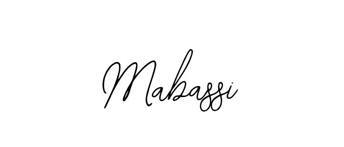 How to make Mabassi name signature. Use Bearetta-2O07w style for creating short signs online. This is the latest handwritten sign. Mabassi signature style 12 images and pictures png