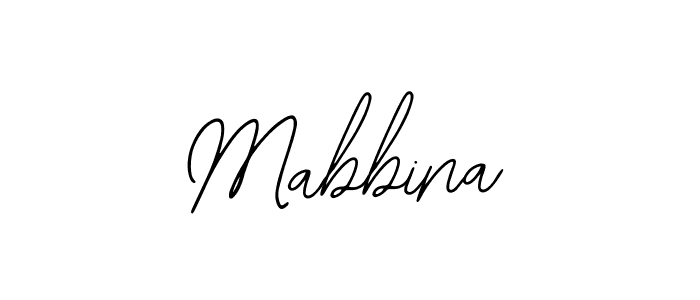 Use a signature maker to create a handwritten signature online. With this signature software, you can design (Bearetta-2O07w) your own signature for name Mabbina. Mabbina signature style 12 images and pictures png