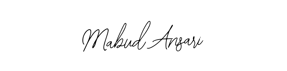 You should practise on your own different ways (Bearetta-2O07w) to write your name (Mabud Ansari) in signature. don't let someone else do it for you. Mabud Ansari signature style 12 images and pictures png