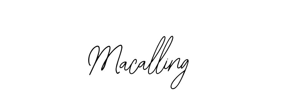 Macalling stylish signature style. Best Handwritten Sign (Bearetta-2O07w) for my name. Handwritten Signature Collection Ideas for my name Macalling. Macalling signature style 12 images and pictures png