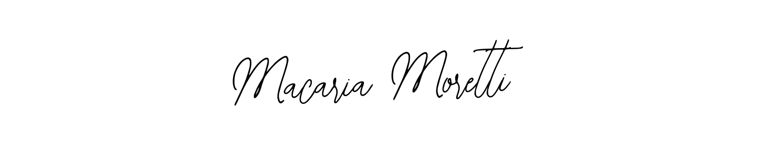 Use a signature maker to create a handwritten signature online. With this signature software, you can design (Bearetta-2O07w) your own signature for name Macaria Moretti. Macaria Moretti signature style 12 images and pictures png