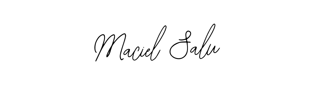 The best way (Bearetta-2O07w) to make a short signature is to pick only two or three words in your name. The name Maciel Salu include a total of six letters. For converting this name. Maciel Salu signature style 12 images and pictures png