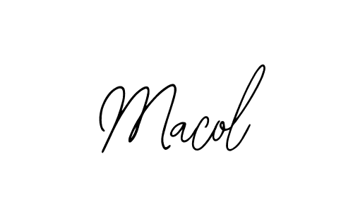 Design your own signature with our free online signature maker. With this signature software, you can create a handwritten (Bearetta-2O07w) signature for name Macol. Macol signature style 12 images and pictures png