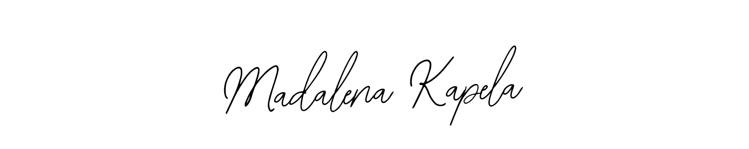 Bearetta-2O07w is a professional signature style that is perfect for those who want to add a touch of class to their signature. It is also a great choice for those who want to make their signature more unique. Get Madalena Kapela name to fancy signature for free. Madalena Kapela signature style 12 images and pictures png