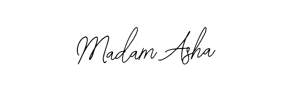 Make a beautiful signature design for name Madam Asha. With this signature (Bearetta-2O07w) style, you can create a handwritten signature for free. Madam Asha signature style 12 images and pictures png