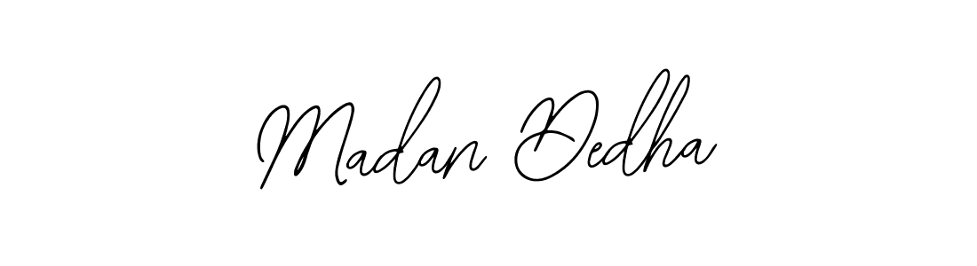How to make Madan Dedha name signature. Use Bearetta-2O07w style for creating short signs online. This is the latest handwritten sign. Madan Dedha signature style 12 images and pictures png