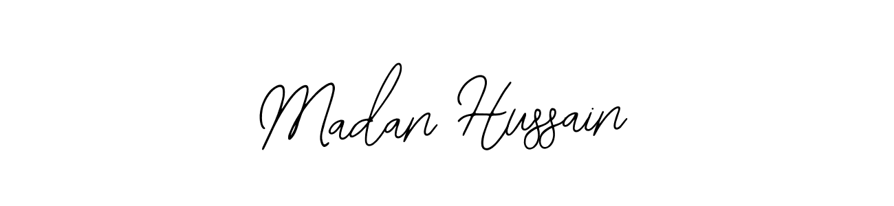 Use a signature maker to create a handwritten signature online. With this signature software, you can design (Bearetta-2O07w) your own signature for name Madan Hussain. Madan Hussain signature style 12 images and pictures png