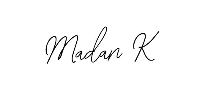 Also You can easily find your signature by using the search form. We will create Madan K name handwritten signature images for you free of cost using Bearetta-2O07w sign style. Madan K signature style 12 images and pictures png