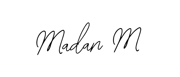 You should practise on your own different ways (Bearetta-2O07w) to write your name (Madan M) in signature. don't let someone else do it for you. Madan M signature style 12 images and pictures png