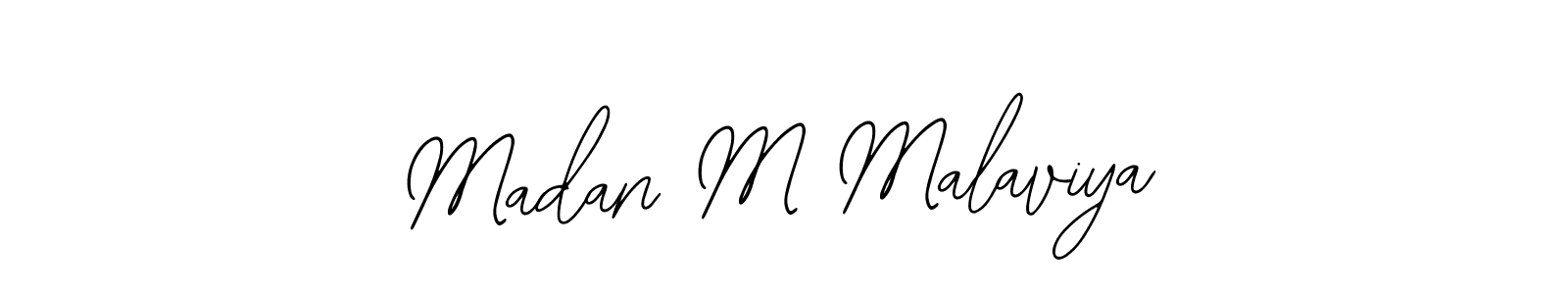 How to make Madan M Malaviya name signature. Use Bearetta-2O07w style for creating short signs online. This is the latest handwritten sign. Madan M Malaviya signature style 12 images and pictures png