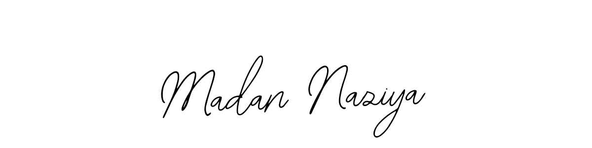 How to make Madan Naziya name signature. Use Bearetta-2O07w style for creating short signs online. This is the latest handwritten sign. Madan Naziya signature style 12 images and pictures png