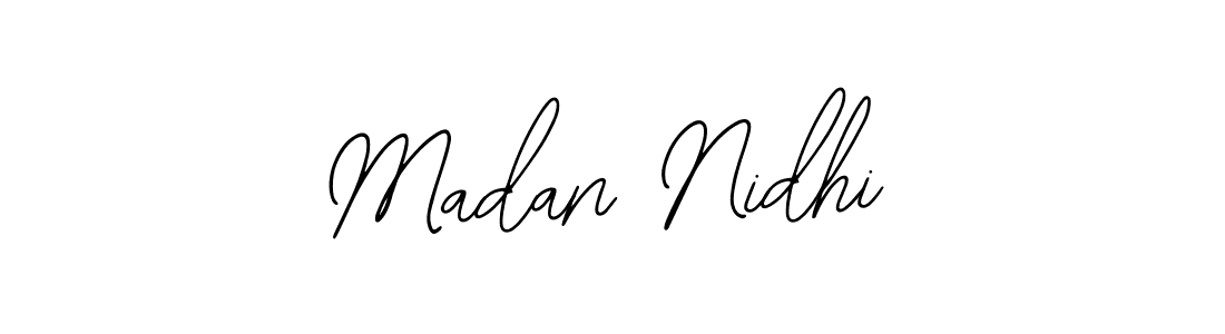 Make a beautiful signature design for name Madan Nidhi. Use this online signature maker to create a handwritten signature for free. Madan Nidhi signature style 12 images and pictures png