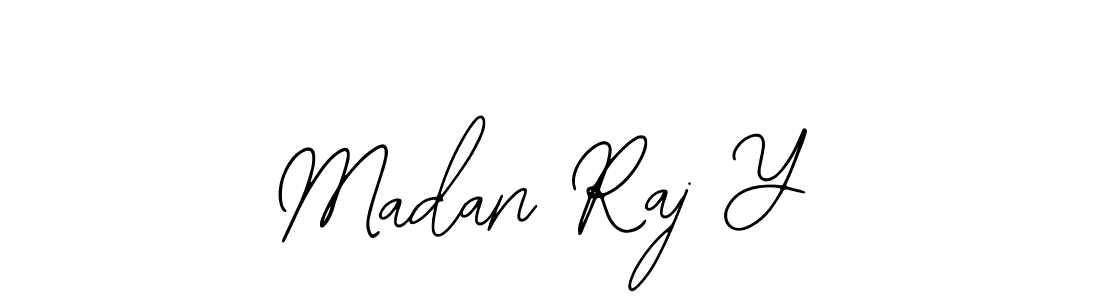 The best way (Bearetta-2O07w) to make a short signature is to pick only two or three words in your name. The name Madan Raj Y include a total of six letters. For converting this name. Madan Raj Y signature style 12 images and pictures png