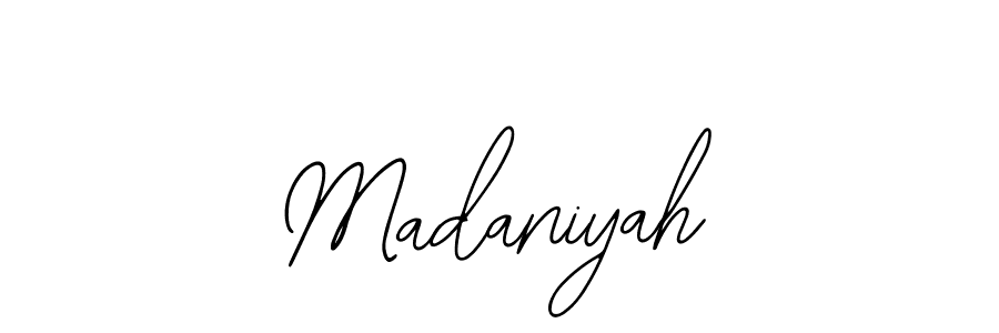 How to make Madaniyah signature? Bearetta-2O07w is a professional autograph style. Create handwritten signature for Madaniyah name. Madaniyah signature style 12 images and pictures png