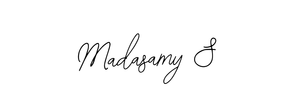 You should practise on your own different ways (Bearetta-2O07w) to write your name (Madasamy S) in signature. don't let someone else do it for you. Madasamy S signature style 12 images and pictures png