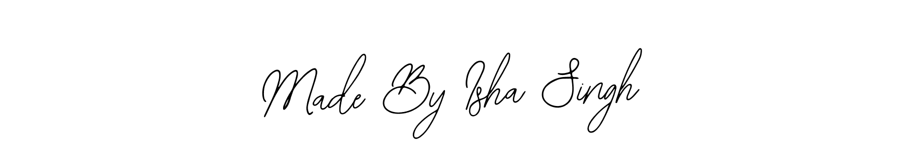 if you are searching for the best signature style for your name Made By Isha Singh. so please give up your signature search. here we have designed multiple signature styles  using Bearetta-2O07w. Made By Isha Singh signature style 12 images and pictures png