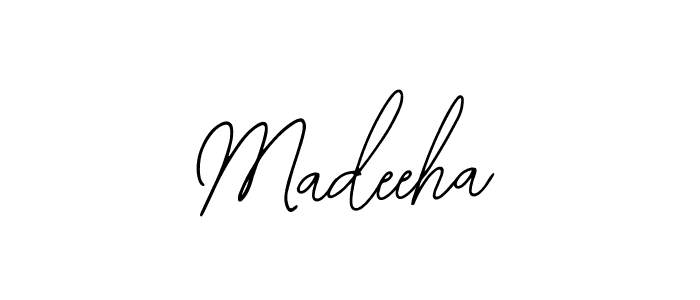 The best way (Bearetta-2O07w) to make a short signature is to pick only two or three words in your name. The name Madeeha include a total of six letters. For converting this name. Madeeha signature style 12 images and pictures png