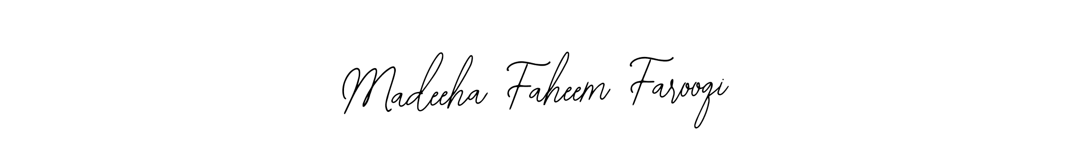 if you are searching for the best signature style for your name Madeeha Faheem Farooqi. so please give up your signature search. here we have designed multiple signature styles  using Bearetta-2O07w. Madeeha Faheem Farooqi signature style 12 images and pictures png