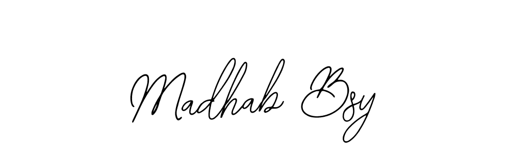 Make a beautiful signature design for name Madhab Bsy. Use this online signature maker to create a handwritten signature for free. Madhab Bsy signature style 12 images and pictures png
