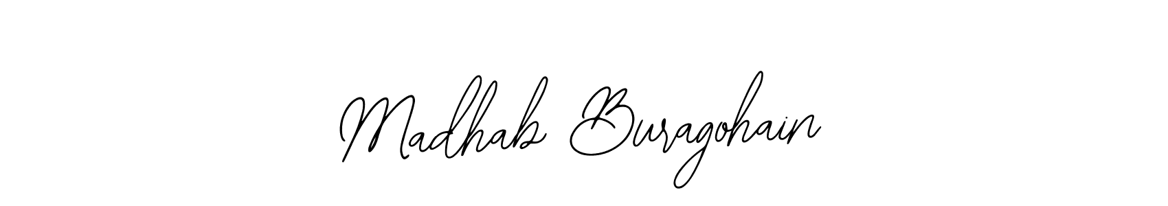 Use a signature maker to create a handwritten signature online. With this signature software, you can design (Bearetta-2O07w) your own signature for name Madhab Buragohain. Madhab Buragohain signature style 12 images and pictures png