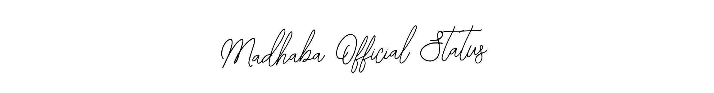 Use a signature maker to create a handwritten signature online. With this signature software, you can design (Bearetta-2O07w) your own signature for name Madhaba Official Status. Madhaba Official Status signature style 12 images and pictures png