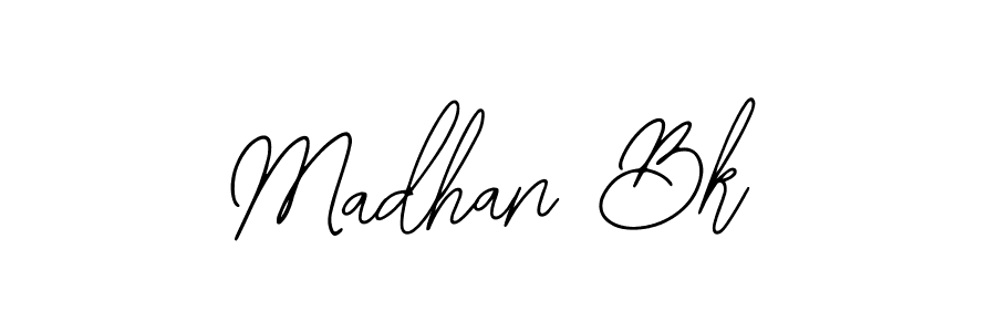 Also we have Madhan Bk name is the best signature style. Create professional handwritten signature collection using Bearetta-2O07w autograph style. Madhan Bk signature style 12 images and pictures png